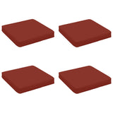 Vidaxl 4-piece zitkussens vught 4 pcs 100% polyester rood