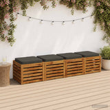 Vidaxl 4-piece zitkussens vught 4 pcs 100% polyester antraciet