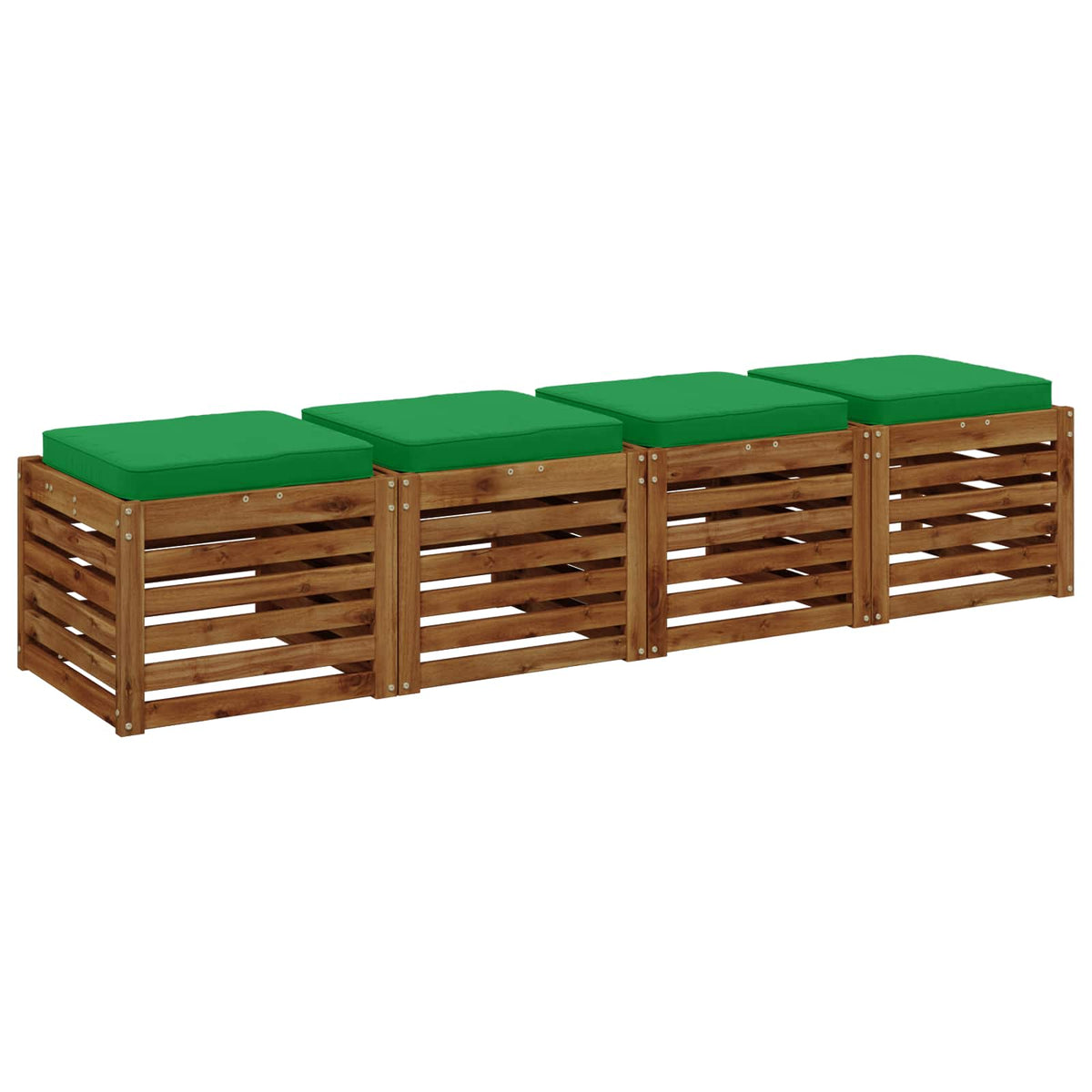 Vidaxl 4-piece zitkussens vught 4 pcs 100% polyester groen