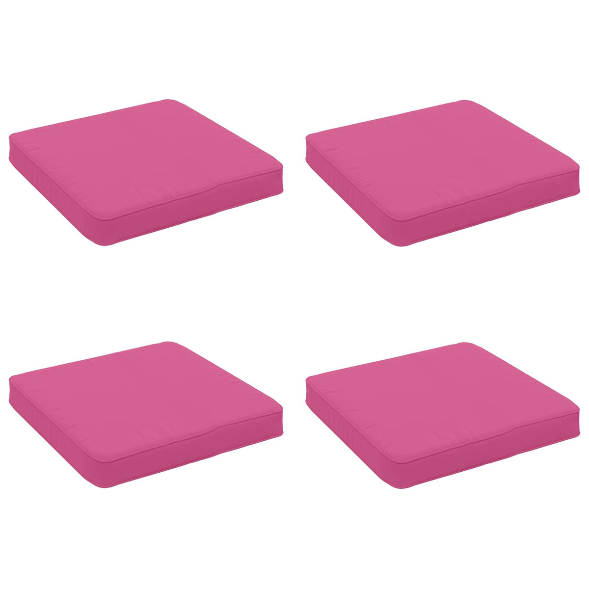 Vidaxl 4-piece zitkussens vught 4 pcs 100% polyester roze