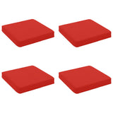 Vidaxl 4-piece zitkussens vught 4 pcs 100% polyester rood