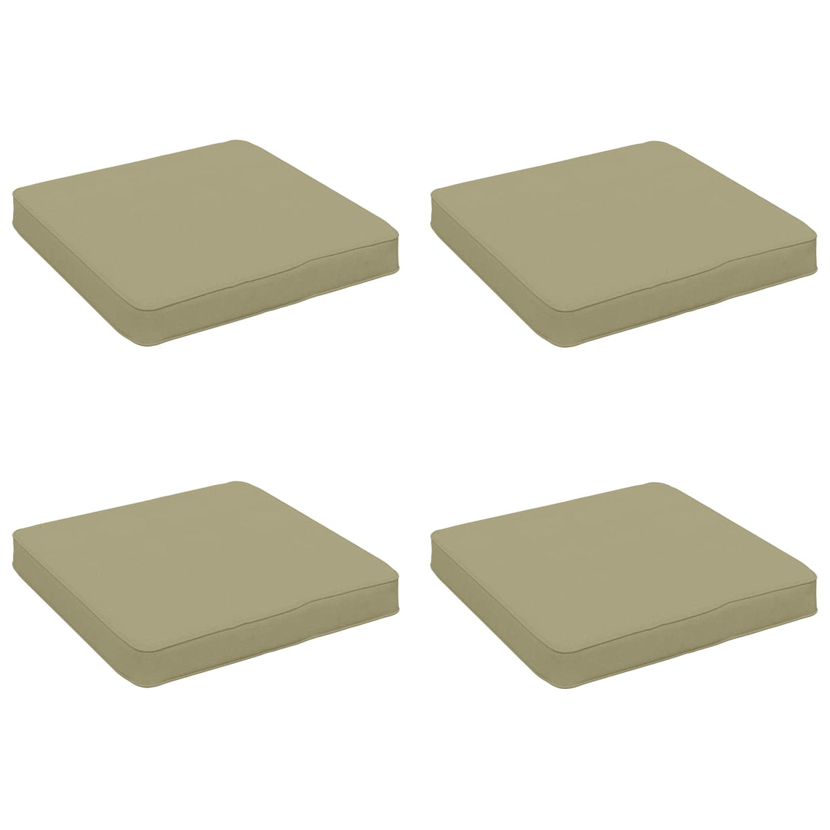 Vidaxl 4-piece zitkussens vught 4 pcs 100% polyester lichtgroen