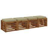 Vidaxl 4-piece zitkussens vught 4 pcs 100% polyester lichtgroen