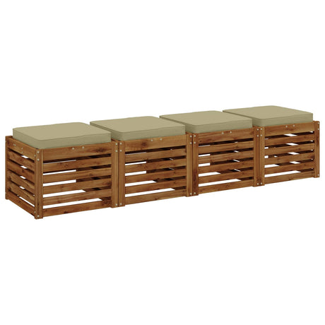Vidaxl 4-piece zitkussens vught 4 st 100% polyester lichtgroen