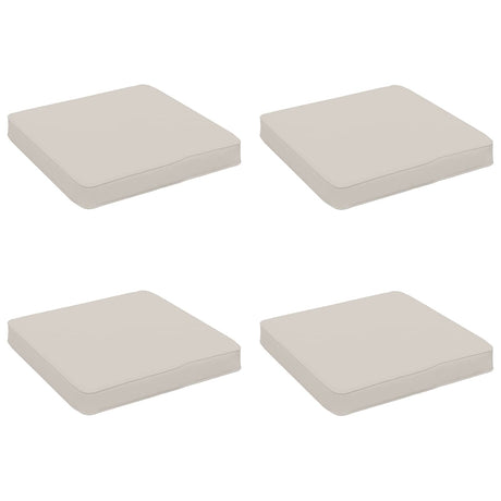 Vidaxl 4-piece zitkussens vught 4 pcs 100% polyester wit