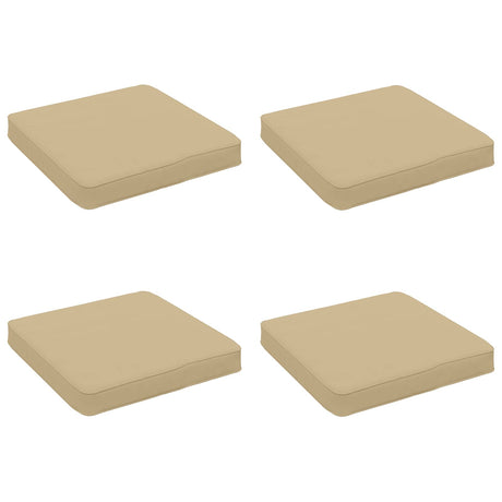 Vidaxl 4-piece zitkussens vught 4 pcs 100% polyester beige