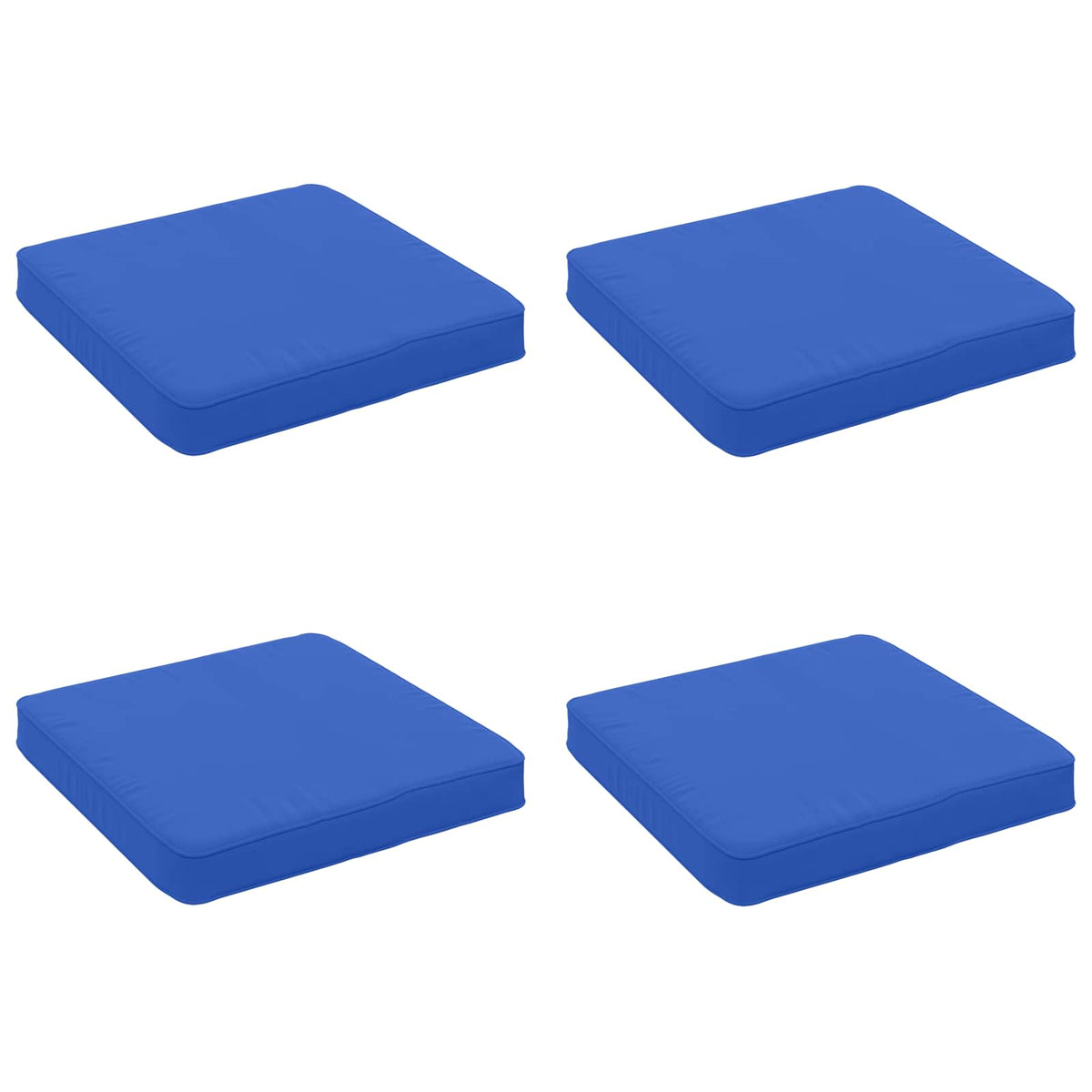 Vidaxl 4-piece zitkussens vught 4 pcs 100% polyester koninklijk blauw