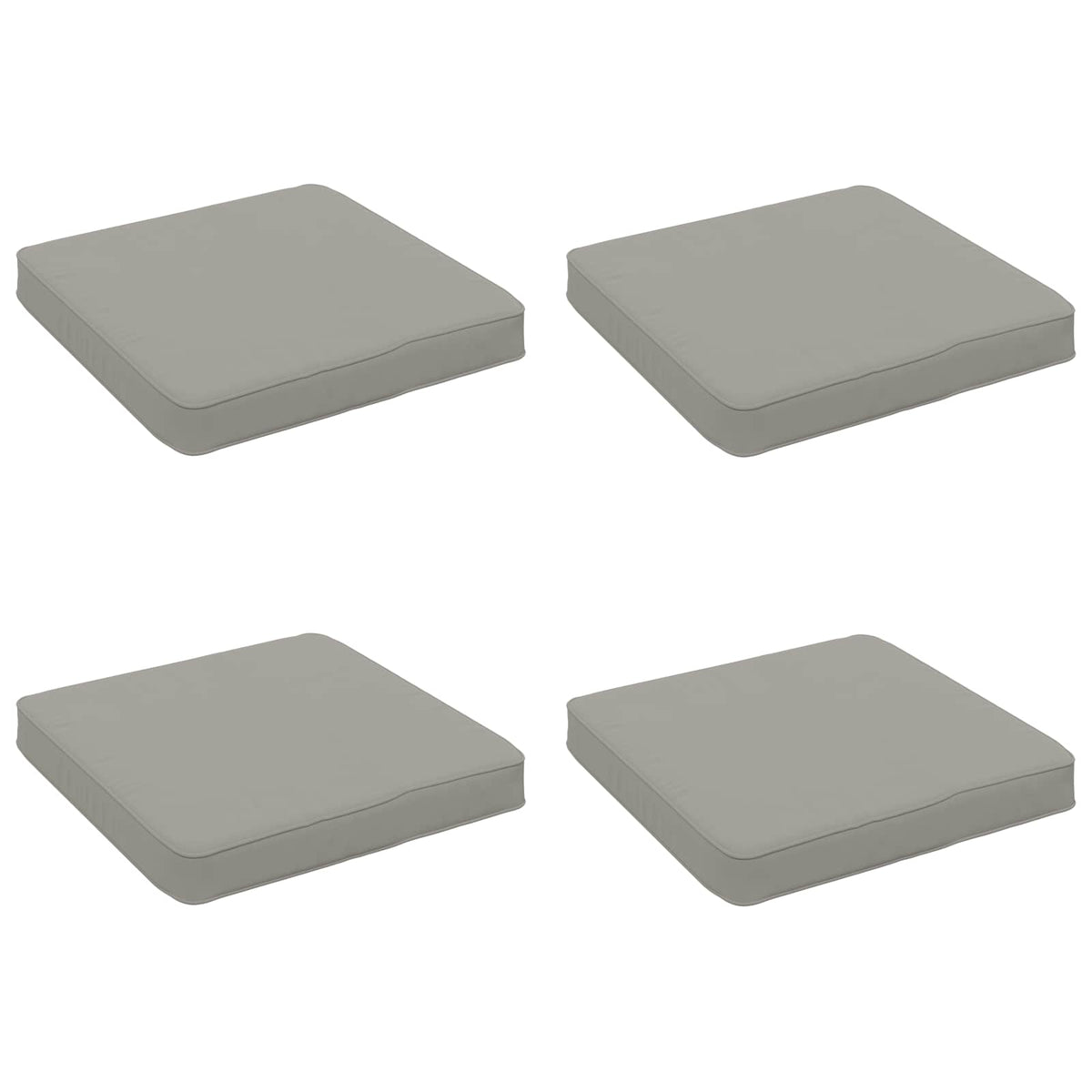 Vidaxl 4-piece zitkussens vught 4 pcs 100% polyester grijs
