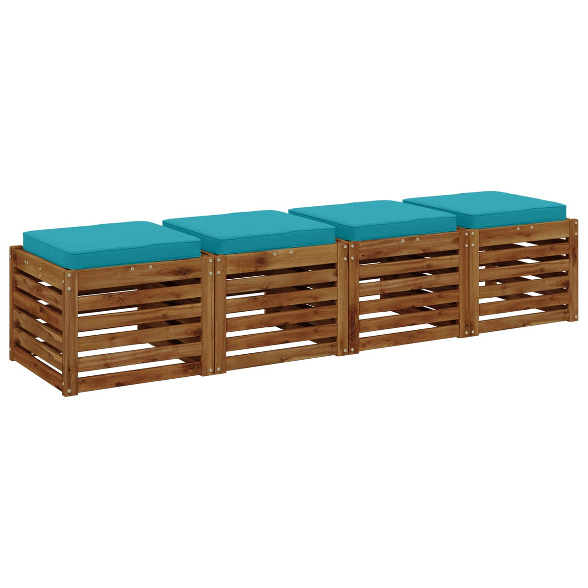 Vidaxl 4-piece zitkussens vught 4 pcs 100% polyester turquoise