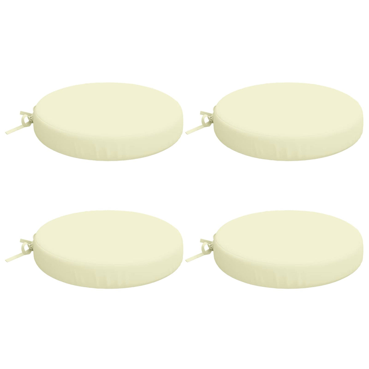 Vidaxl 4-piece zitkussens soest 4 st 100% polyester crèmekleurig