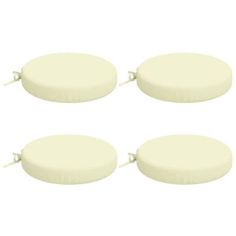 Vidaxl 4-piece zitkussens soest 4 st 100% polyester crèmekleurig