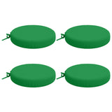 Vidaxl 4-piece zitkussens soest 4 st 100% polyester groen ø 35 x 7 cm