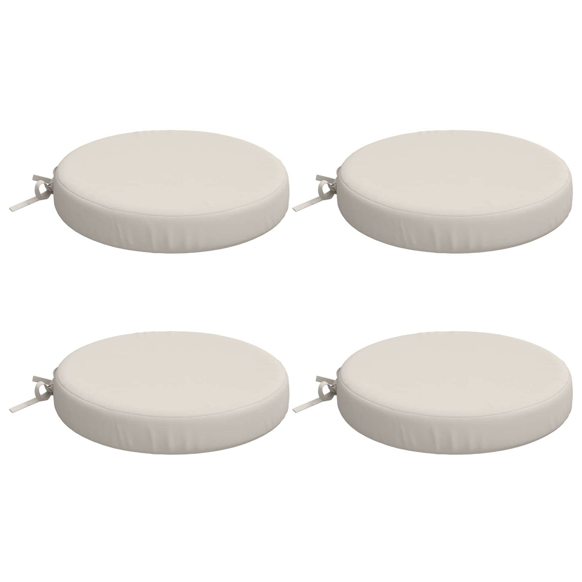 Vidaxl 4-piece zitkussens soest 4 st 100% polyester wit ø 40 x 7 cm