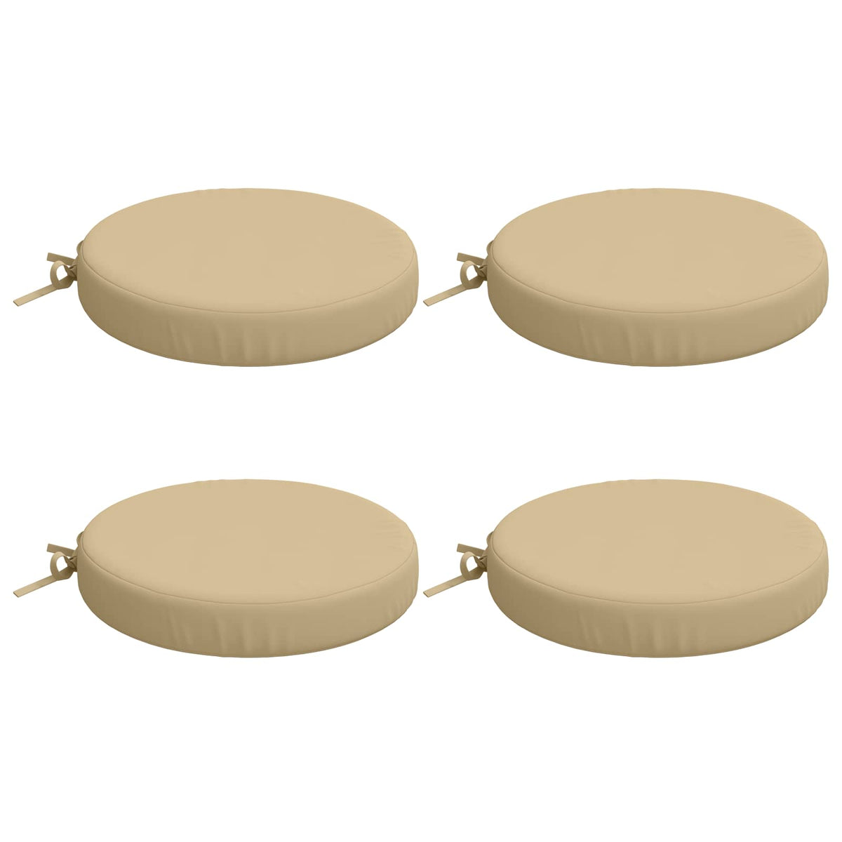 Vidaxl 4-piece zitkussens soest 4 st 100% polyester beige ø 40 x 7 cm