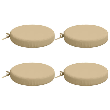 Vidaxl 4-piece zitkussens soest 4 st 100% polyester beige ø 40 x 7 cm
