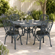 Vidaxl 4-piece zitkussens soest 4 st 100% polyester zwart ø 40 x 7 cm