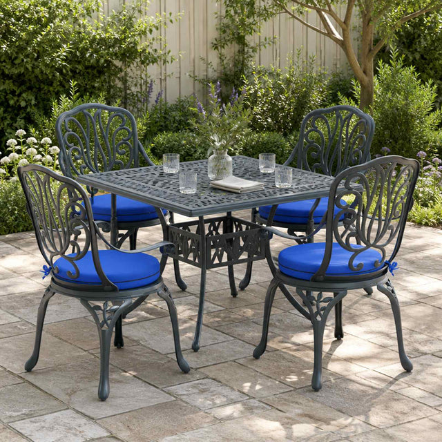 Vidaxl 4-piece zitkussens soest 4 st 100% polyester koninklijk blauw