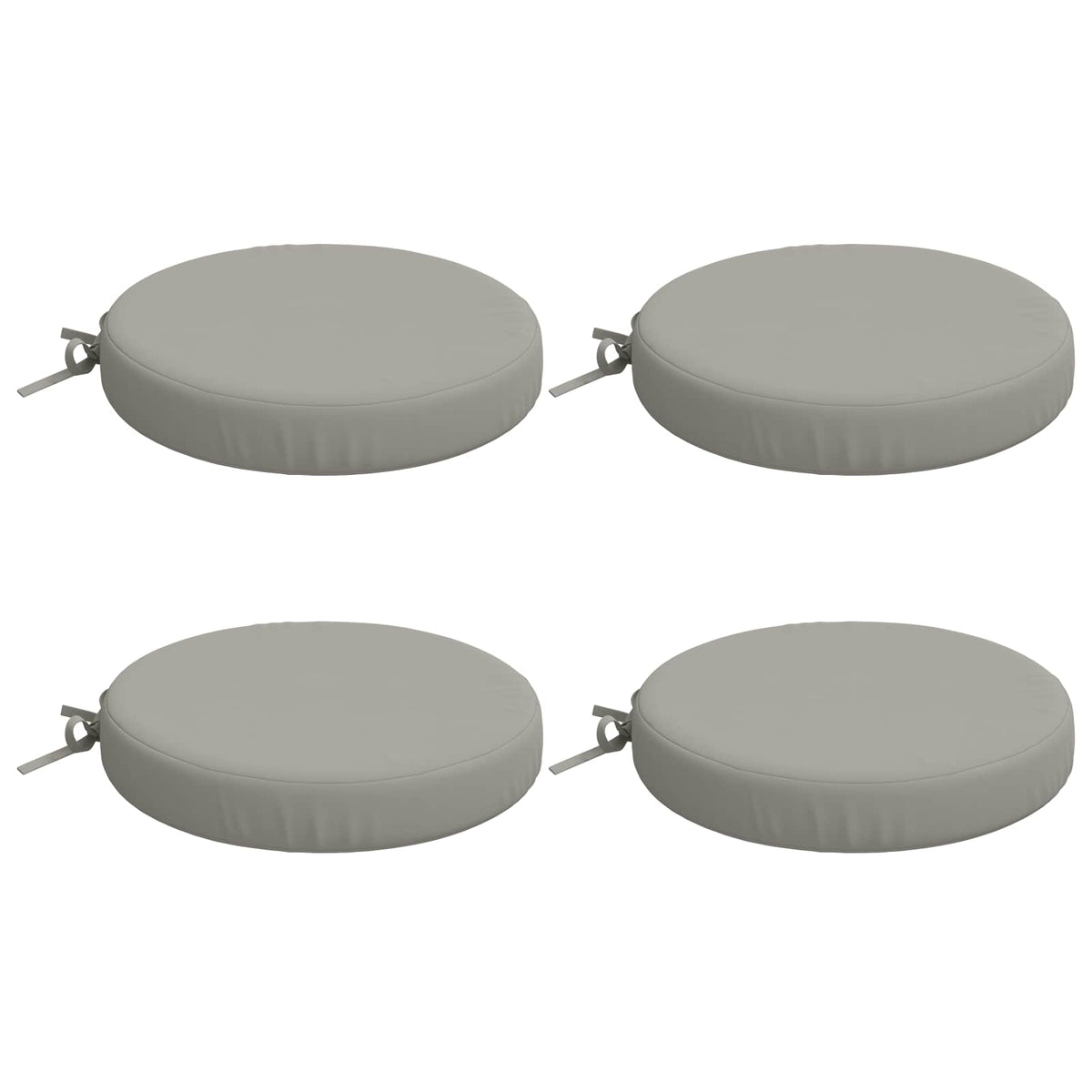 Vidaxl 4-piece zitkussens soest 4 st 100% polyester grijs ø 40 x 7 cm