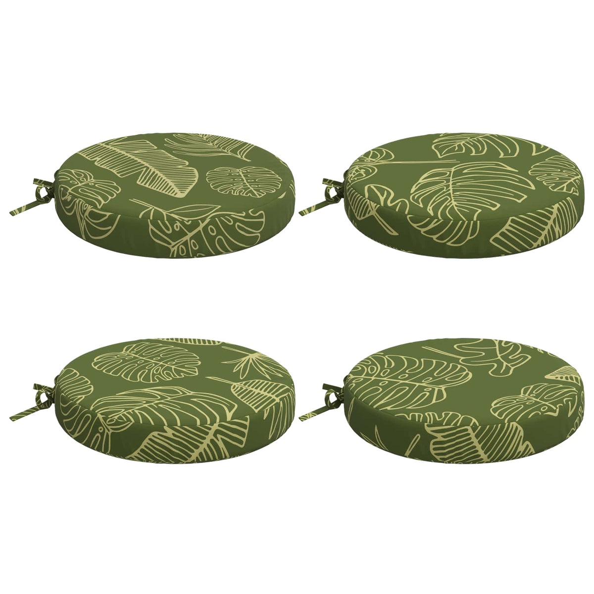 Vidaxl 4-piece zitkussens soest 4 st 100% polyester bladontwerp