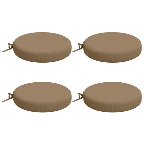 Vidaxl 4-piece zitkussens soest 4 st 100% polyester taupe ø 40 x 7 cm