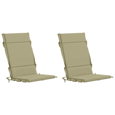 Vidaxl 2-delige hoogrug kussen gemert 2 pcs 100% polyester lichtgroen