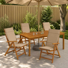 Vidaxl 4-delige hoogrug kussen gemert 4 pcs 100% polyester zand