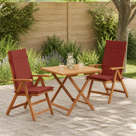 Vidaxl 2-delige hoogrug kussen gemert 2 pcs 100% polyester rood