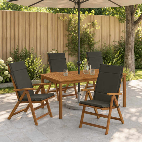 Vidaxl 4-delige hoogrug kussen gemert 4 pcs 100% polyester antraciet