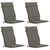 Vidaxl 4-delige hoogrug kussen gemert 4 pcs 100% polyester grijs