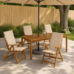 Vidaxl 4-delige hoogrug kussen gemert 4 pcs 100% polyester