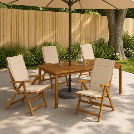 Vidaxl 4-delige hoogrug kussen gemert 4 pcs 100% polyester