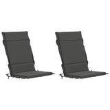 Vidaxl 2-delige hoogrug kussen gemert 2 pcs 100% polyester antraciet