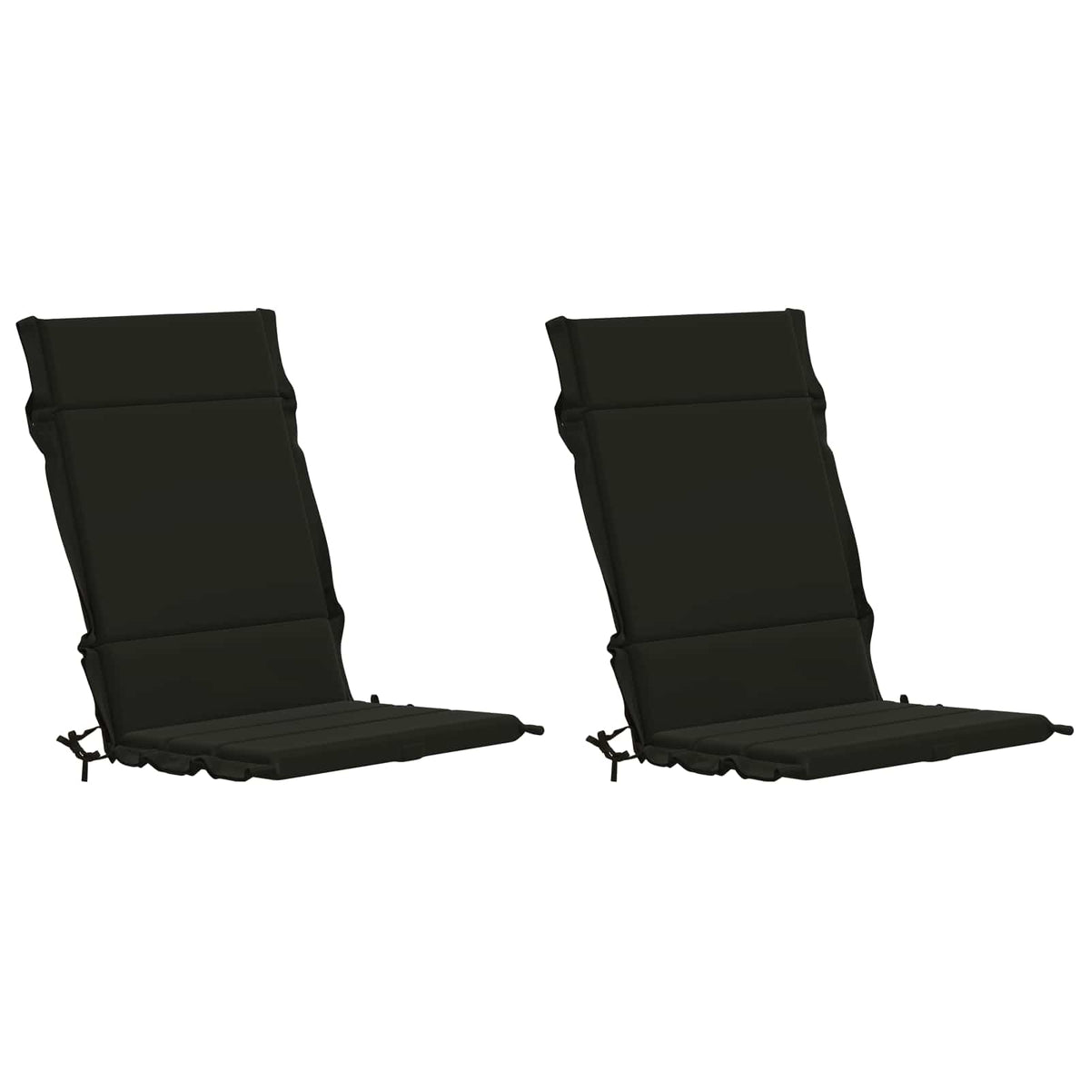 Vidaxl 2-delige hoogrug kussen gemert 2 pcs 100% polyester zwart