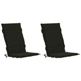 Vidaxl 2-delige hoogrug kussen gemert 2 pcs 100% polyester zwart