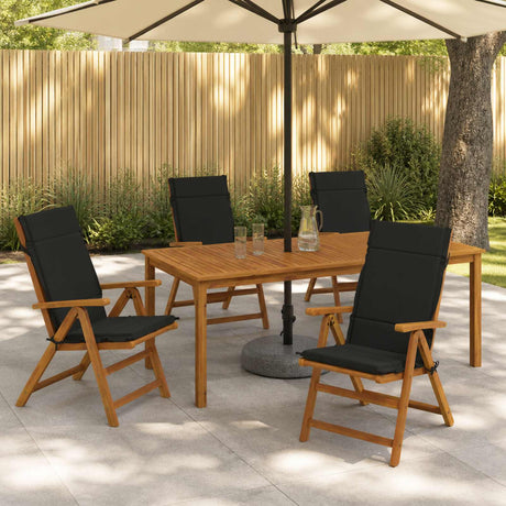 Vidaxl 4-delige hoogrug kussen gemert 4 pcs 100% polyester zwart