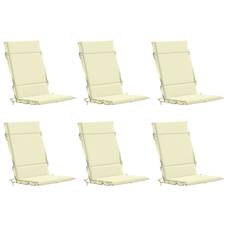 Vidaxl 6-delige hoogrug kussen gemert 6 pcs 100% polyester