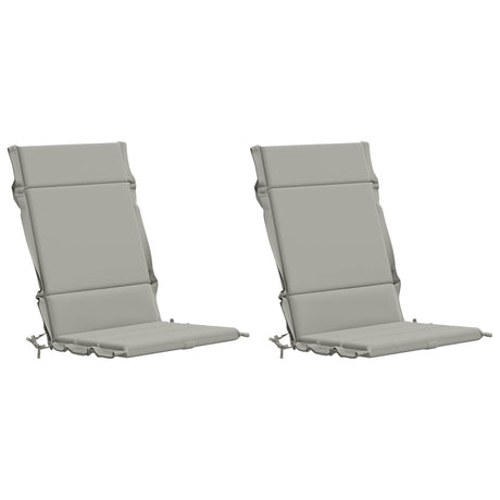 Vidaxl 2-delige hoogrug kussen gemert 2 pcs 100% polyester grijs