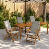 Vidaxl 4-delige hoogrug kussen gemert 4 pcs 100% polyester grijs