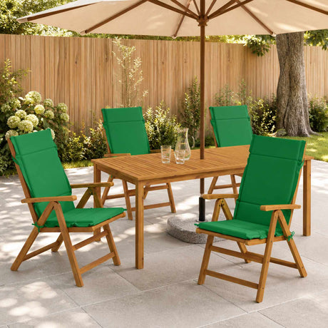 Vidaxl 4-delige hoogrug kussen gemert 4 pcs 100% polyester groen