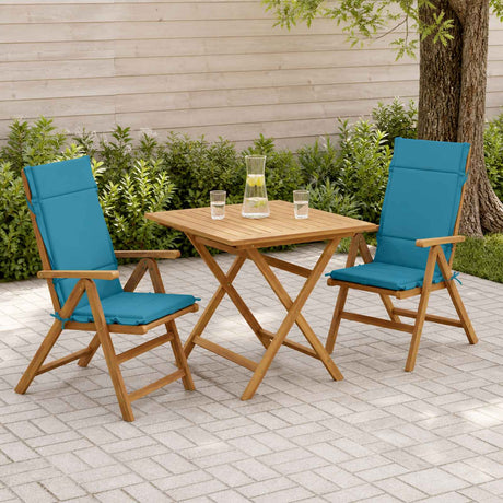 Vidaxl 2-delige hoogrug kussen gemert 2 pcs 100% polyester lichtblauw