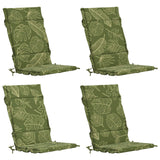 Vidaxl 4-delige hoogrug kussen gemert 4 pcs 100% polyester bladontwerp