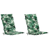 Vidaxl 2-delige hoogrug kussen gemert 2 pcs 100% polyester bladpatroon