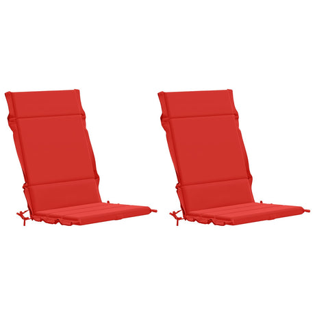 Vidaxl 2-delige hoogrug kussen gemert 2 pcs 100% polyester rood