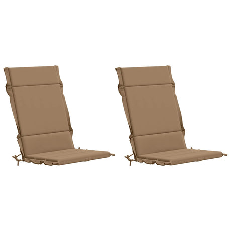Vidaxl 2-delige hoogrug kussen gemert 2 pcs 100% polyester taupe