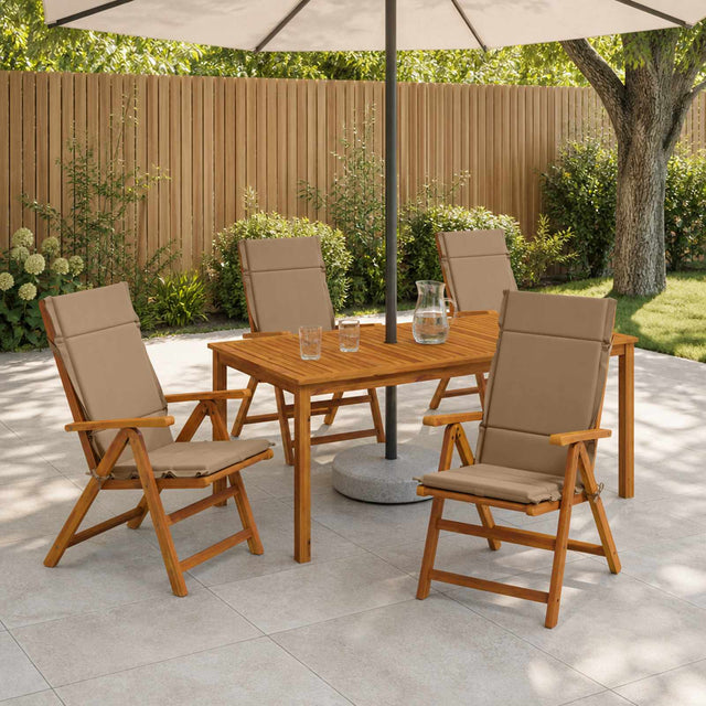 Vidaxl 4-delige hoogrug kussen gemert 4 pcs 100% polyester taupe