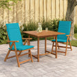 Vidaxl 2-delige hoogrug kussen gemert 2 pcs 100% polyester turquoise