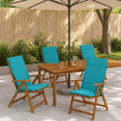 Vidaxl 4-delige hoogrug kussen gemert 4 pcs 100% polyester turquoise