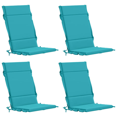 Vidaxl 4-delige hoogrug kussen gemert 4 pcs 100% polyester turquoise