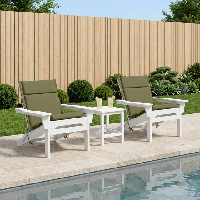Vidaxl 2-delige hoogrug kussen gemert 2 pcs 100% polyester olijfgroen