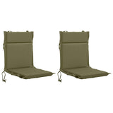 Vidaxl 2-delige hoogrug kussen gemert 2 pcs 100% polyester olijfgroen